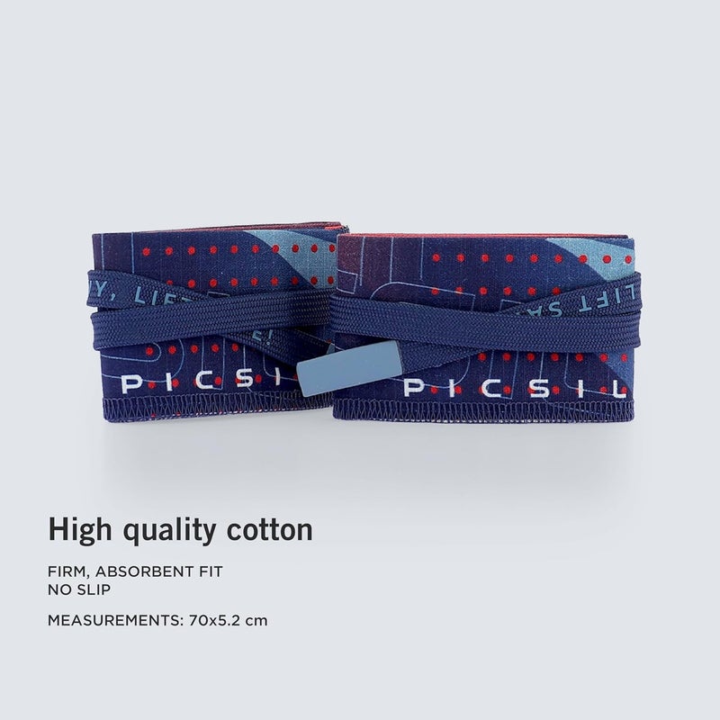 PICSIL Adjustable Wrist Support, Premium Fabric Weightlifting and Yoga Sweat Bands for Gym, for Women and Men, 1 Pair - Image 4